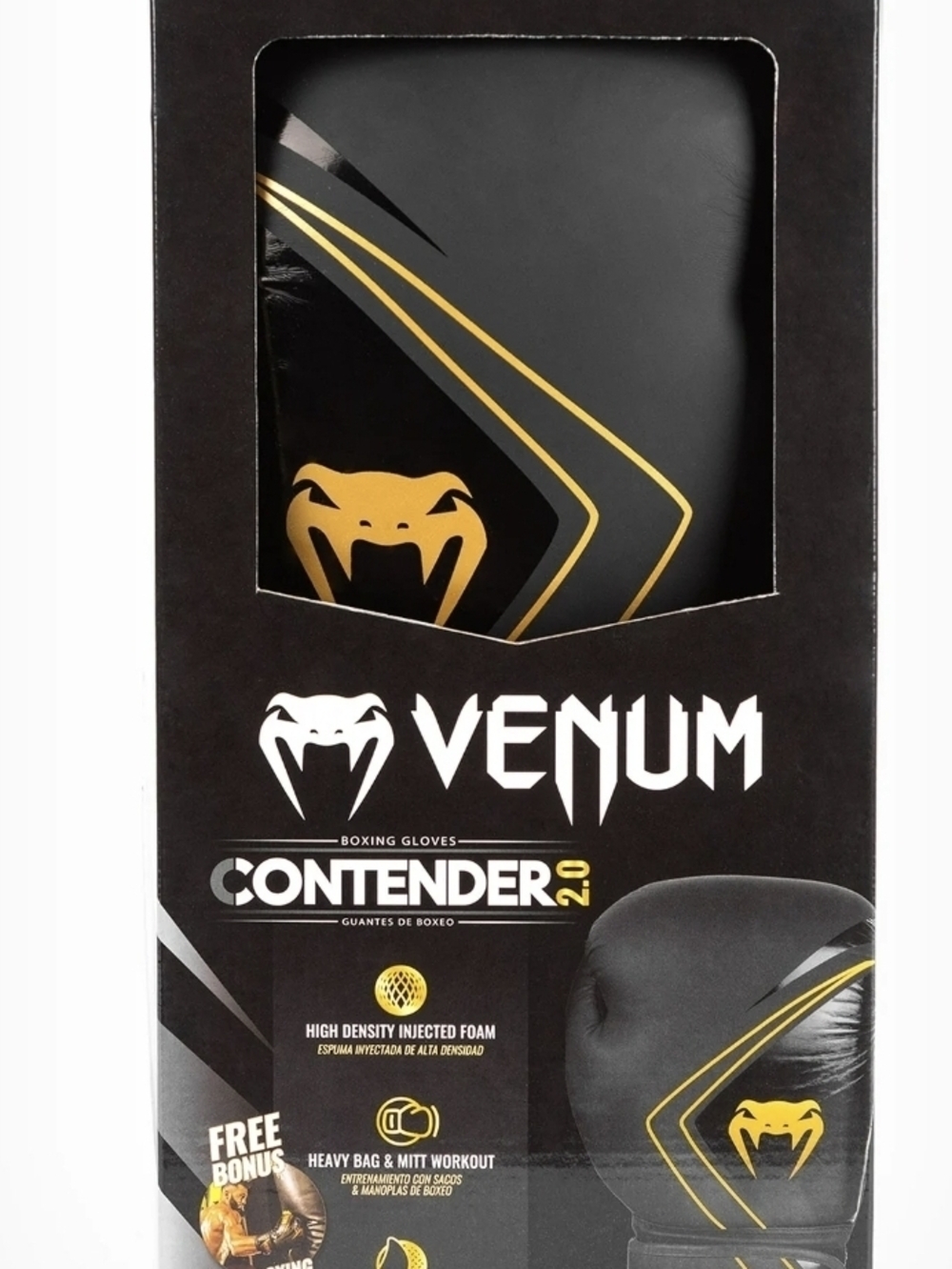 Boxing Gloves With 10 Free Lessons- Black & Gold